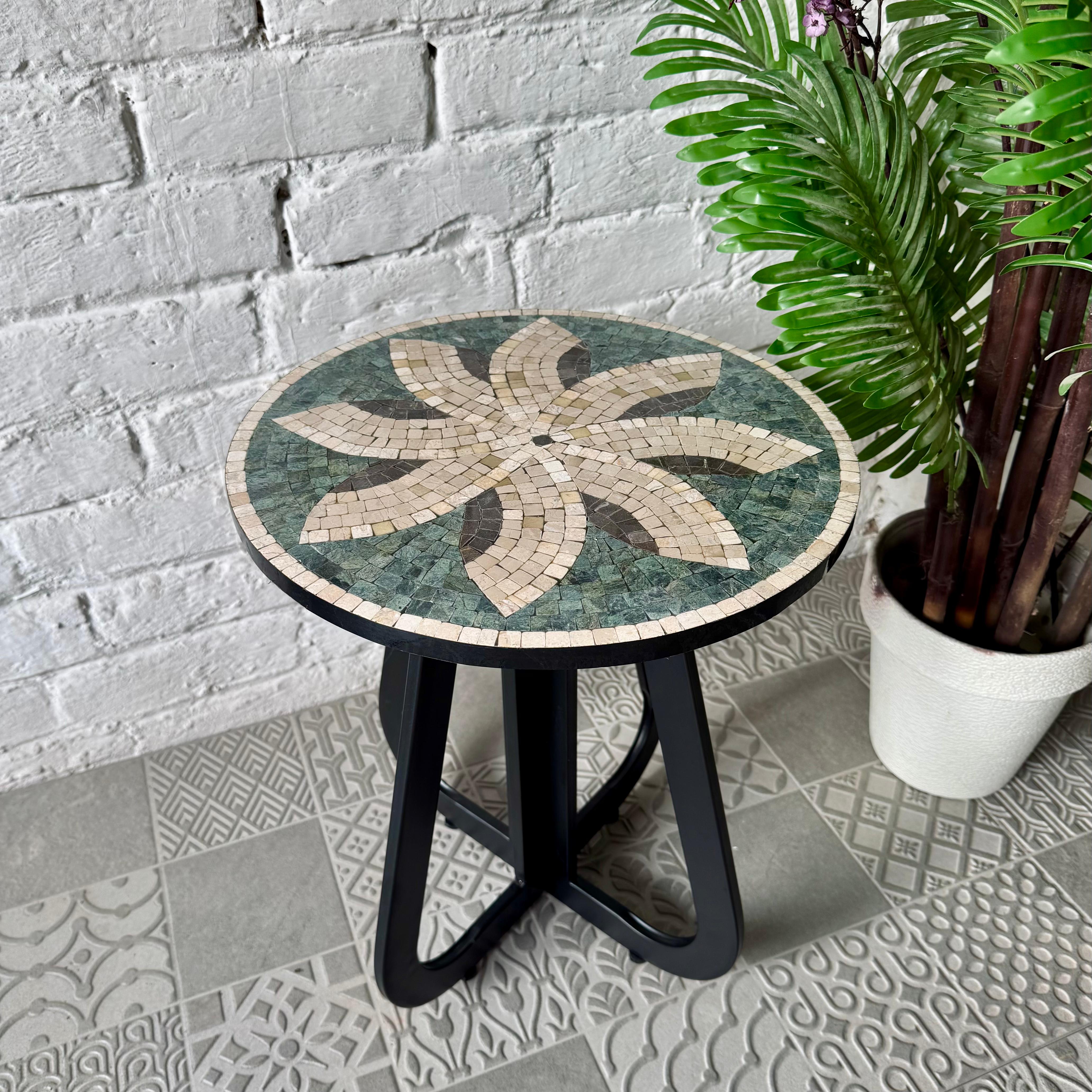Celestial Petal Mosaic Coffee Table